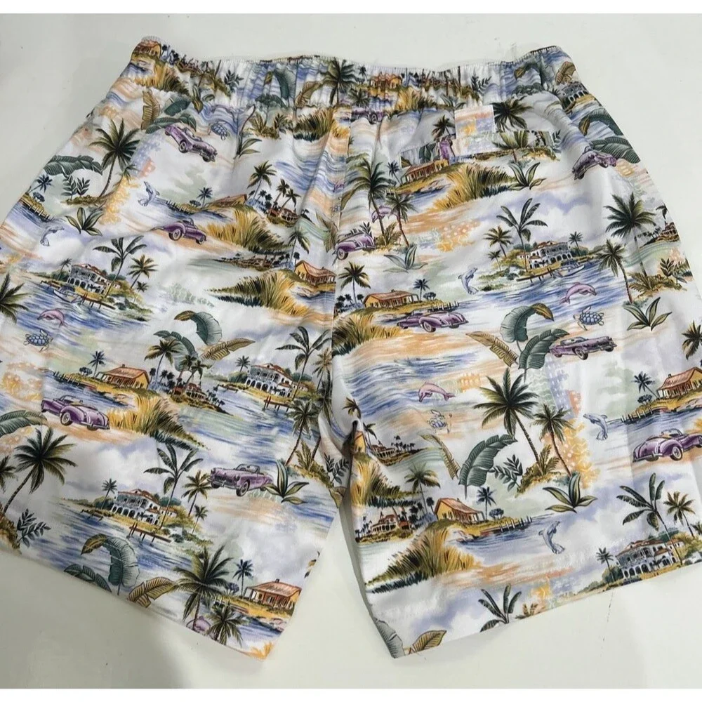 Robert Graham Swim Trunks Men's L Vacation Mode Beach Tropical Paradise Sport